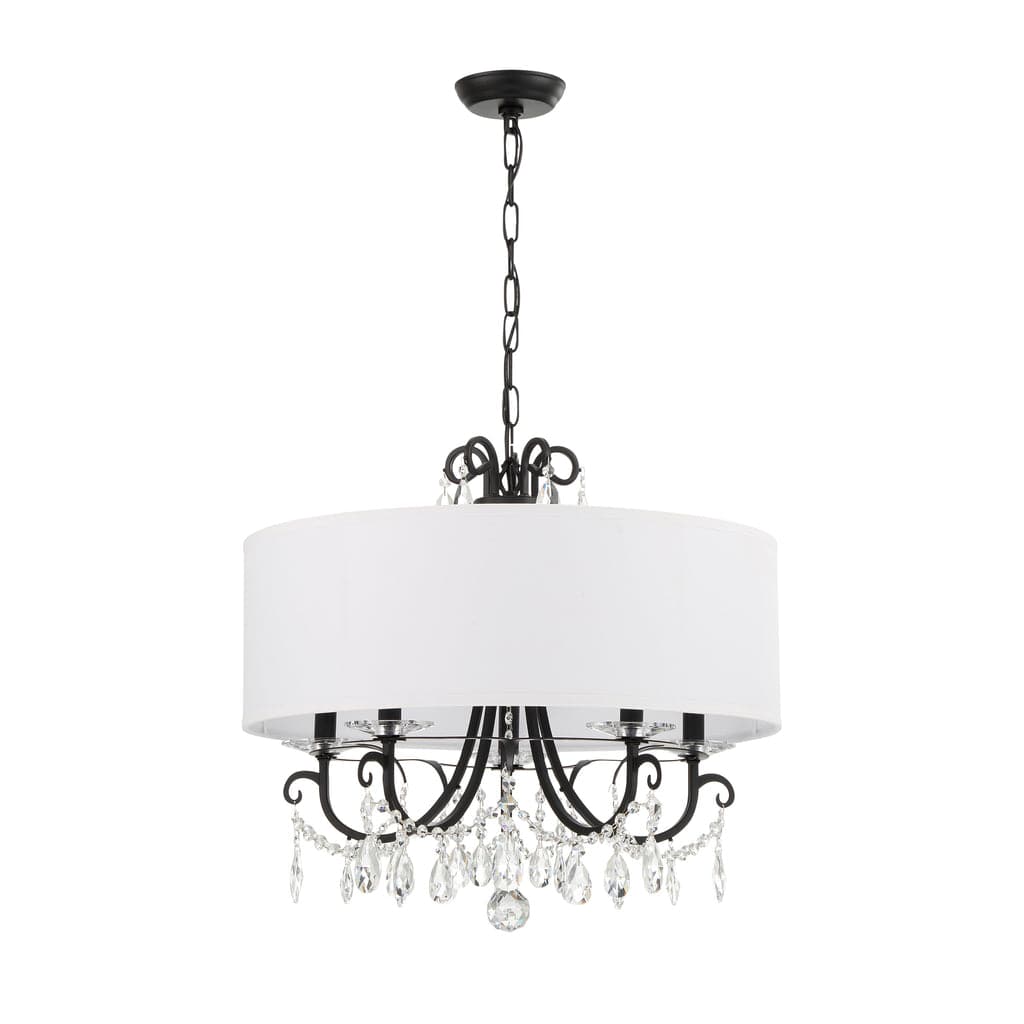 Othello 5 Light Crystal Chandelier-Crystorama Lighting Company-CRYSTO-6625-MK-CL-MWP-Chandeliers-1-France and Son