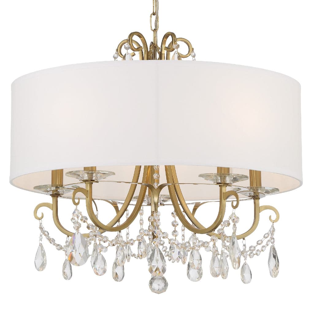 Othello 5 Light Crystal Chandelier-Crystorama Lighting Company-CRYSTO-6625-VG-CL-MWP-Chandeliers-3-France and Son