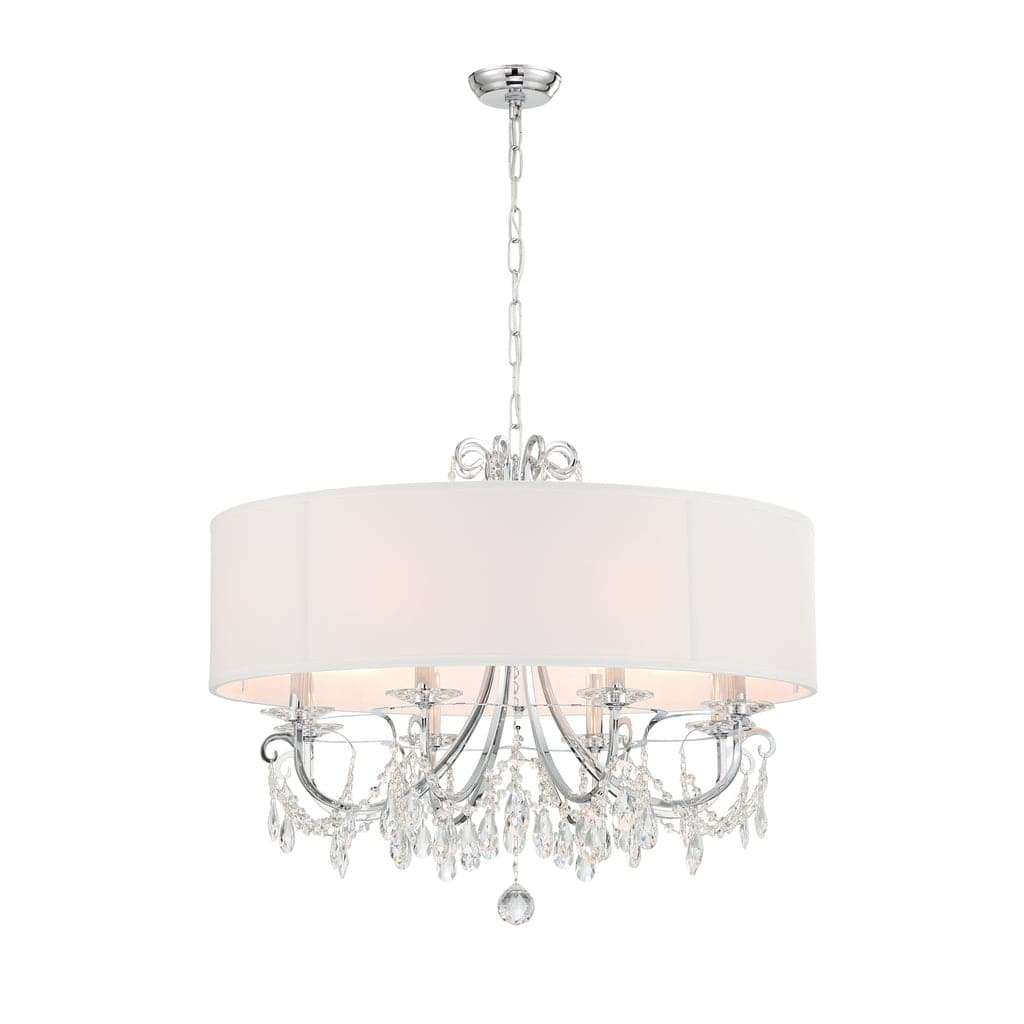 Othello 8 Light Chandelier-Crystorama Lighting Company-CRYSTO-6628-CH-CL-MWP-Polished Chrome-6-France and Son