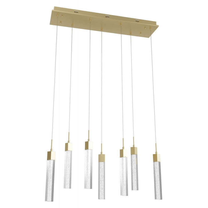 The Original Glacier Avenue Collection 7 Light Pendant Fixture Brass 7