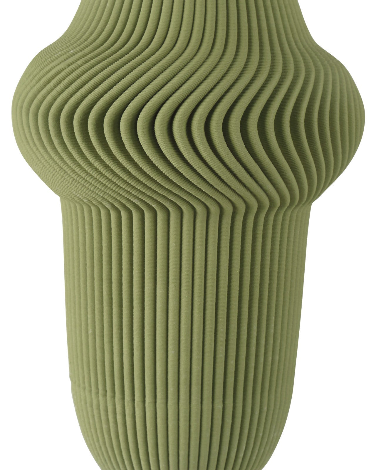 Green Plisse Medium Vase