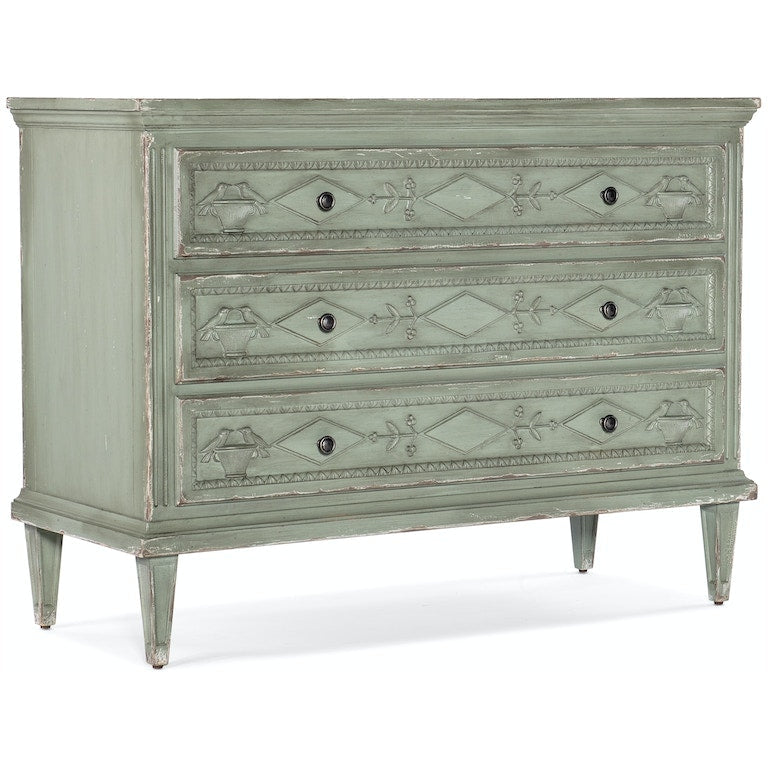 Charleston Three - Drawer Accent Chest-Hooker-HOOKER-6750-85011-32-Bookcases & CabinetsGreens-3-France and Son