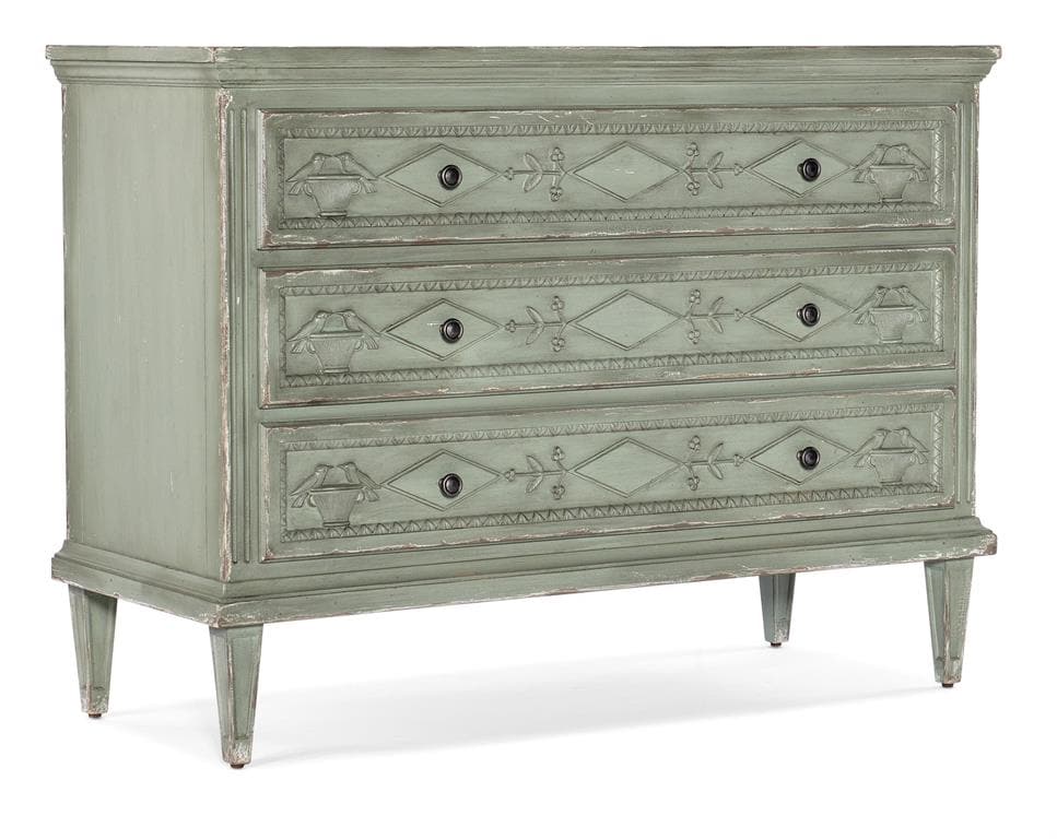 Charleston Three - Drawer Accent Chest - Maple Veneers