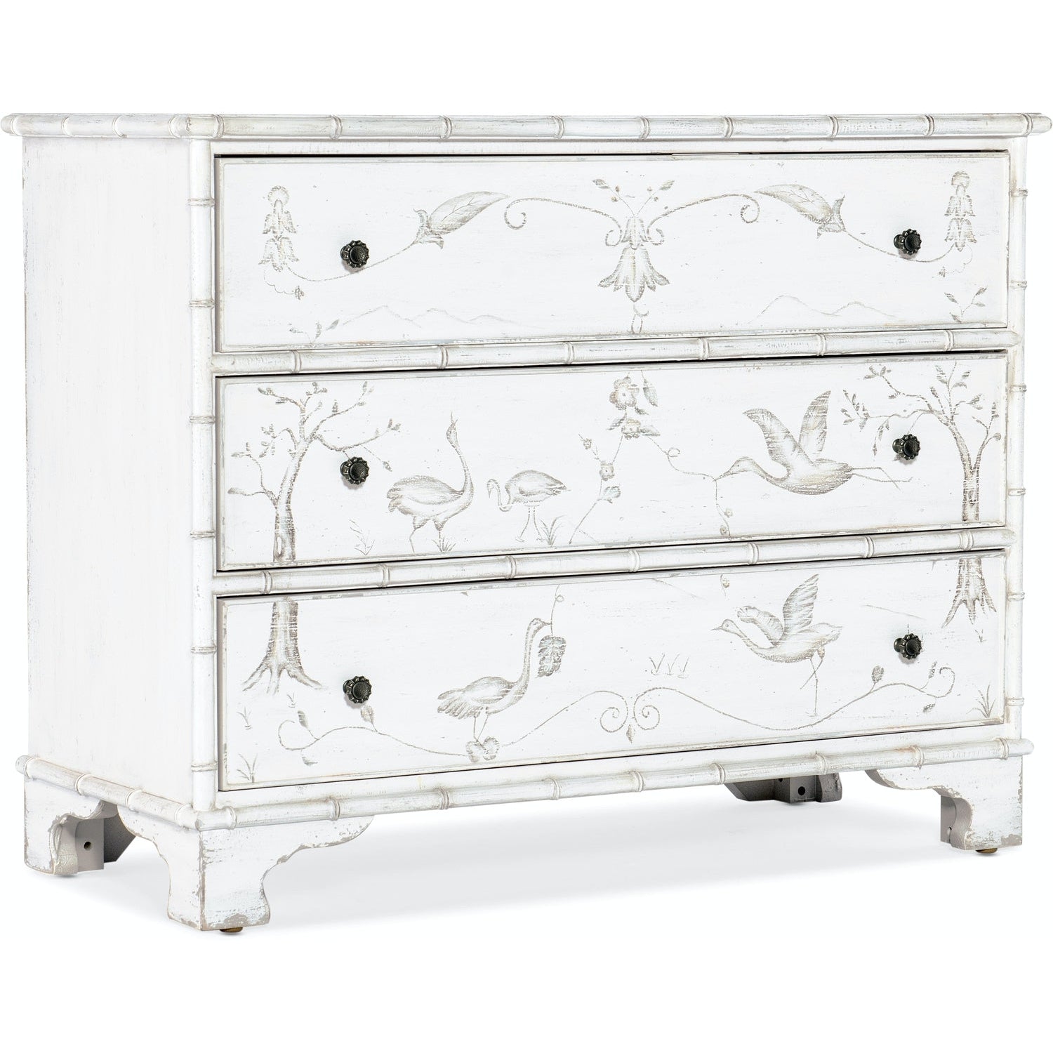 Charleston Three - Drawer Accent Chest-Hooker-Bookcases & CabinetsWhites/Creams/Beiges-1-France and Son