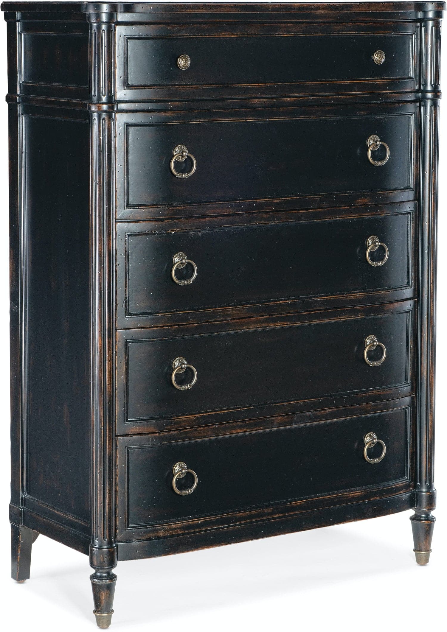 Charleston Five-Drawer Chest-Hooker-HOOKER-6750-90010-97-DressersBlack Cherry-3-France and Son