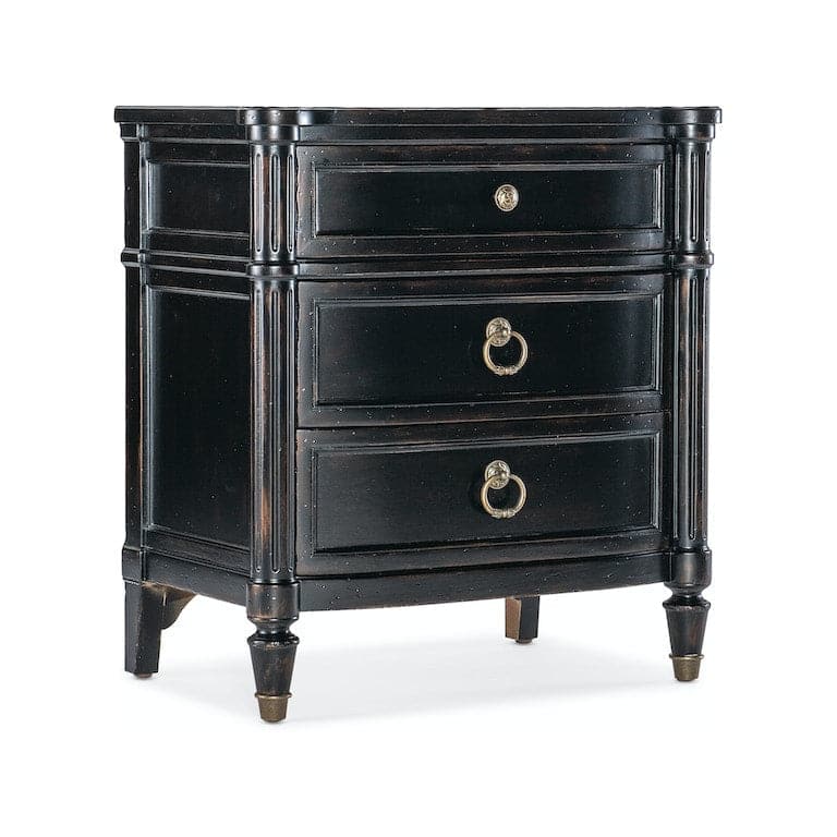 Charleston Three-Drawer Nightstand - 30"-Hooker-HOOKER-6750-90015-97-NightstandsBlack Cherry-5-France and Son