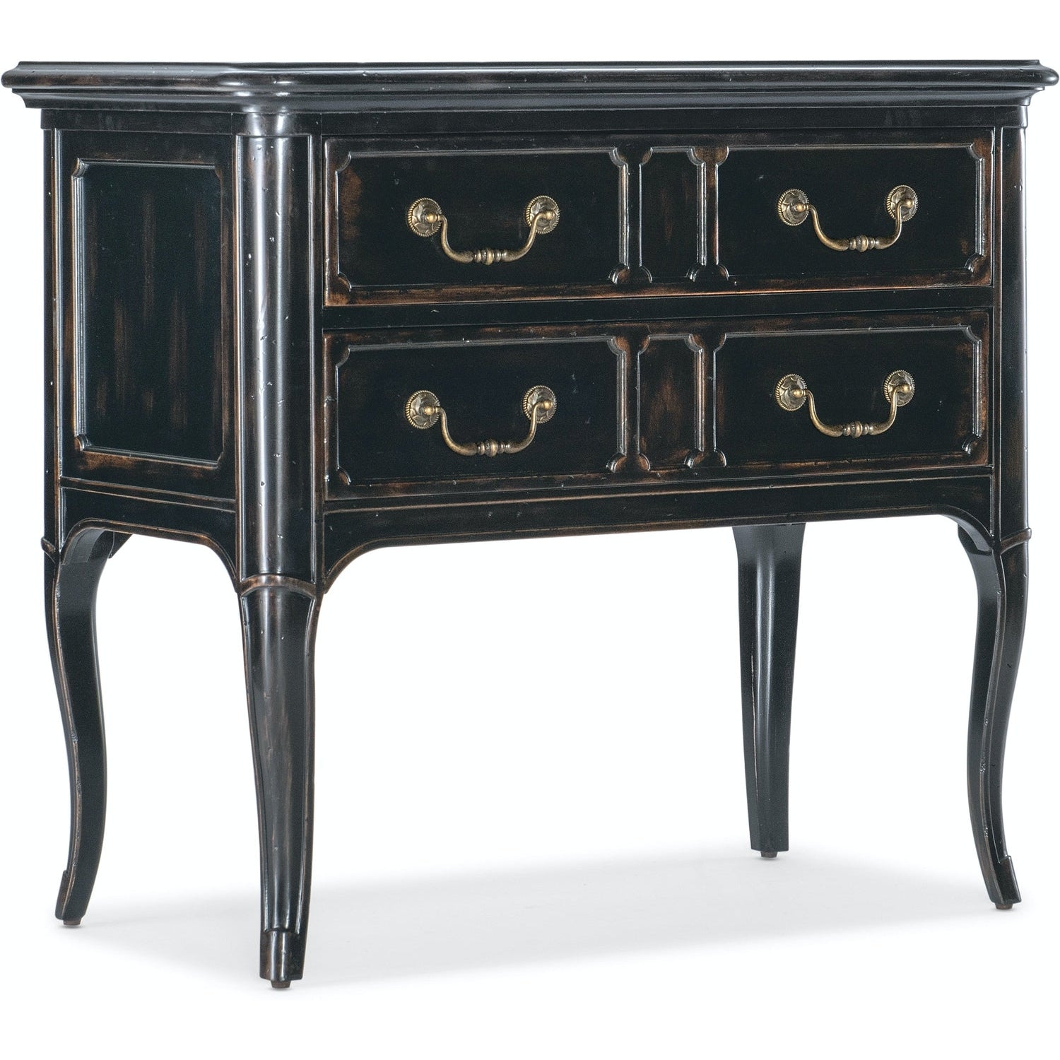 Charleston Two-Drawer Nightstand-Hooker-HOOKER-6750-90215-97-NightstandsBlack Cherry-6-France and Son