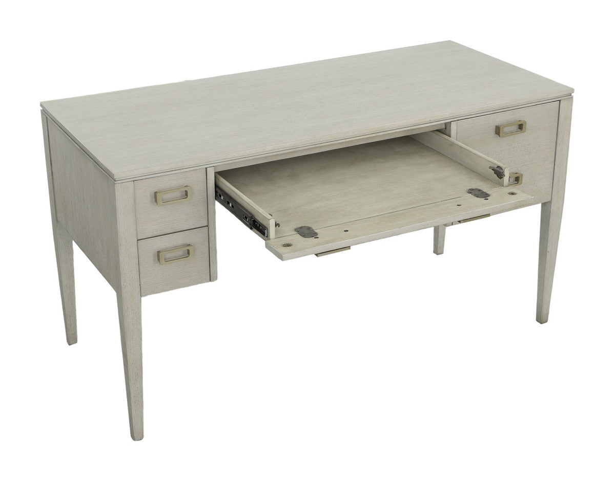 Libby Langdon Patton Desk - Sheer Dove - Walnut Solids and Veneers