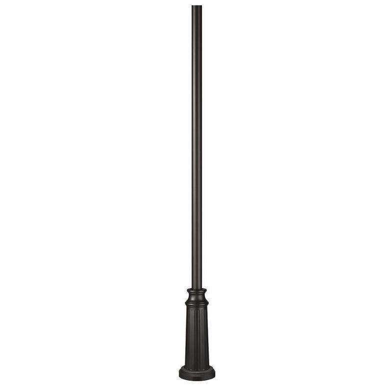 8ft Surface Post with Decorative Base-Hinkley Lighting-HINKLEY-6808BK-Outdoor Lighting-1-France and Son