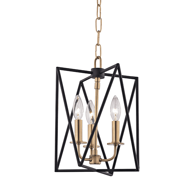 Laszlo 3 Light Pendant Aged Brass-Hudson Valley-HVL-1110-AGB-Pendants-1-France and Son