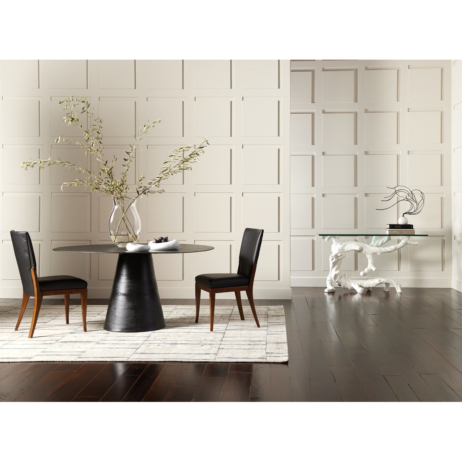 Apex Dining Table-Blackened Finish-Global Views-GVSA-7.91504-Dining Tables-2-France and Son