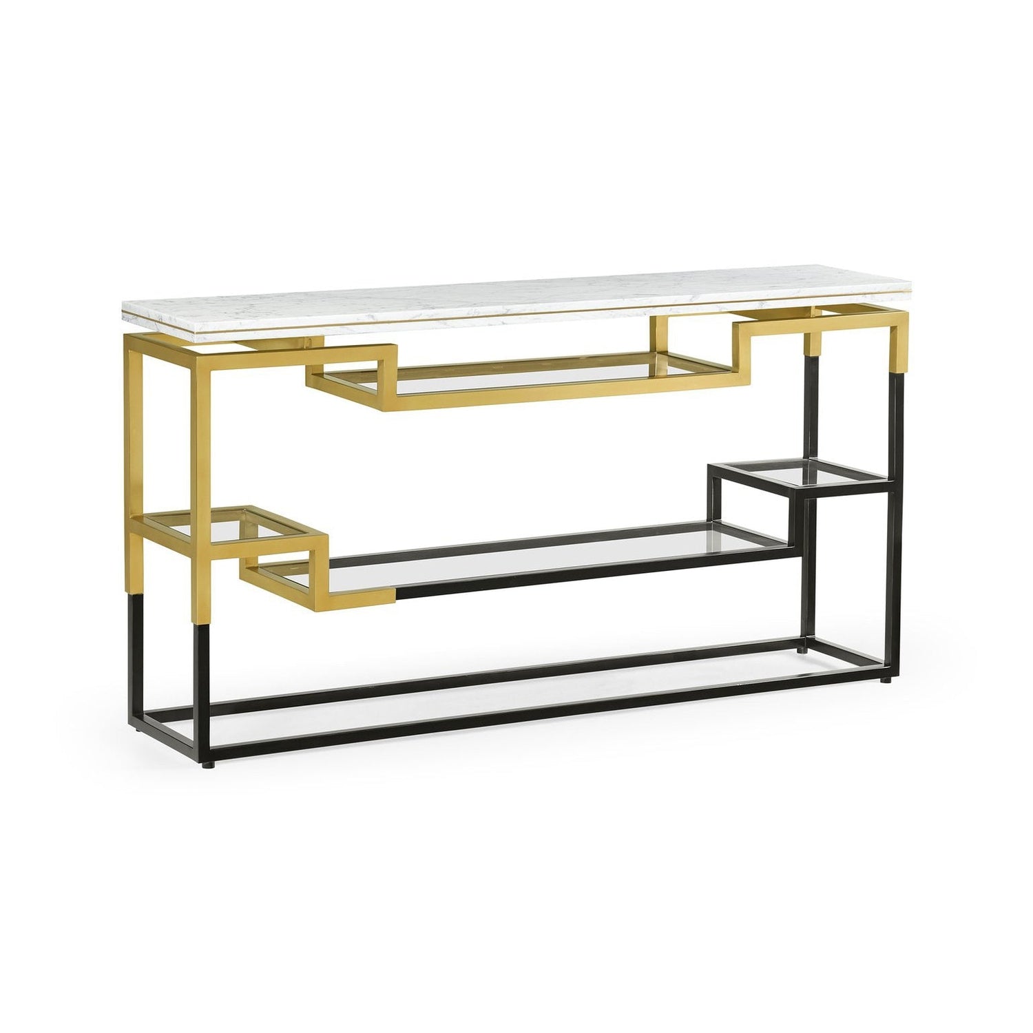 Fusion Bronze & Brass Console-Jonathan Charles-JCHARLES-500212-B-M025-Console TablesLow-1-France and Son