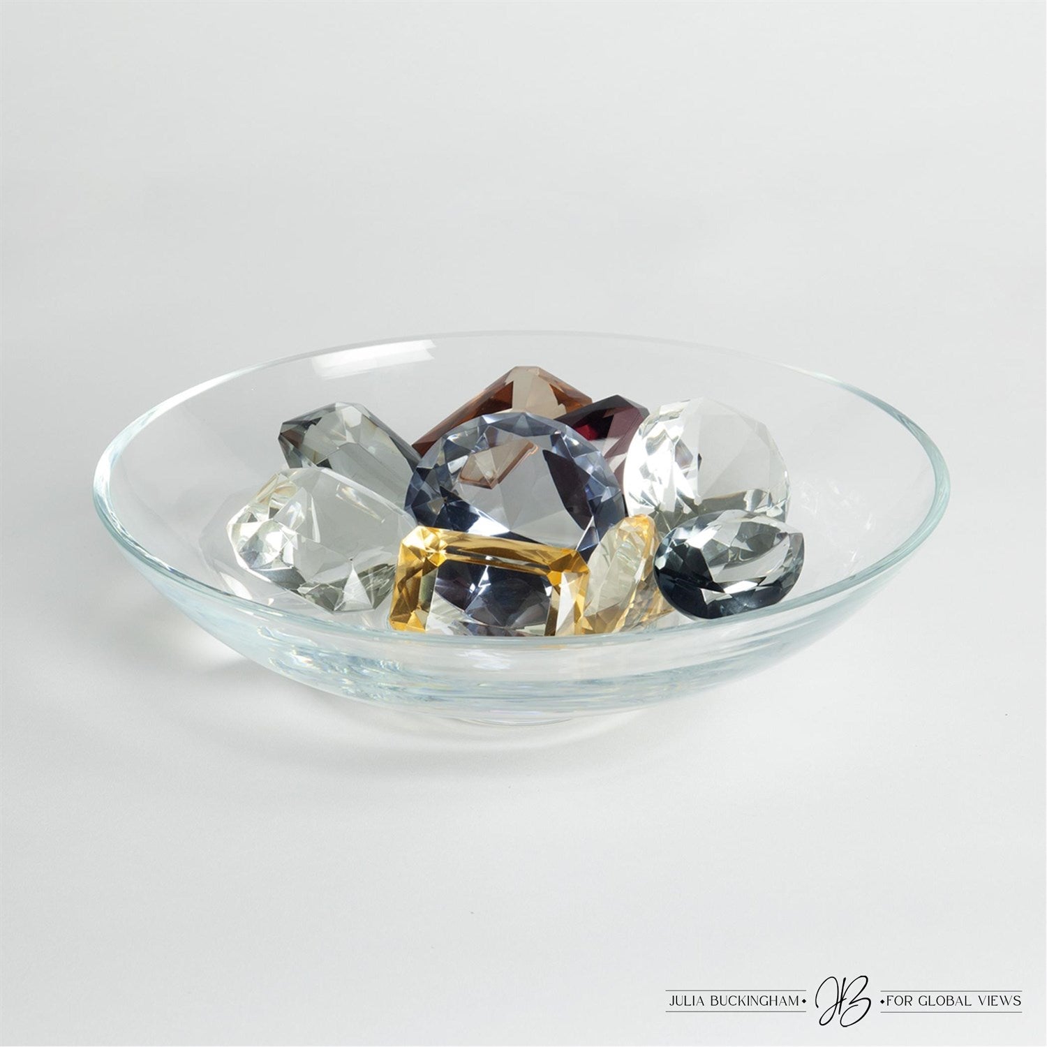 Clear Bowl w/9 Oxford Jewels-One of Each-Global Views-GVSA-JB8.80064-Decorative Objects-2-France and Son