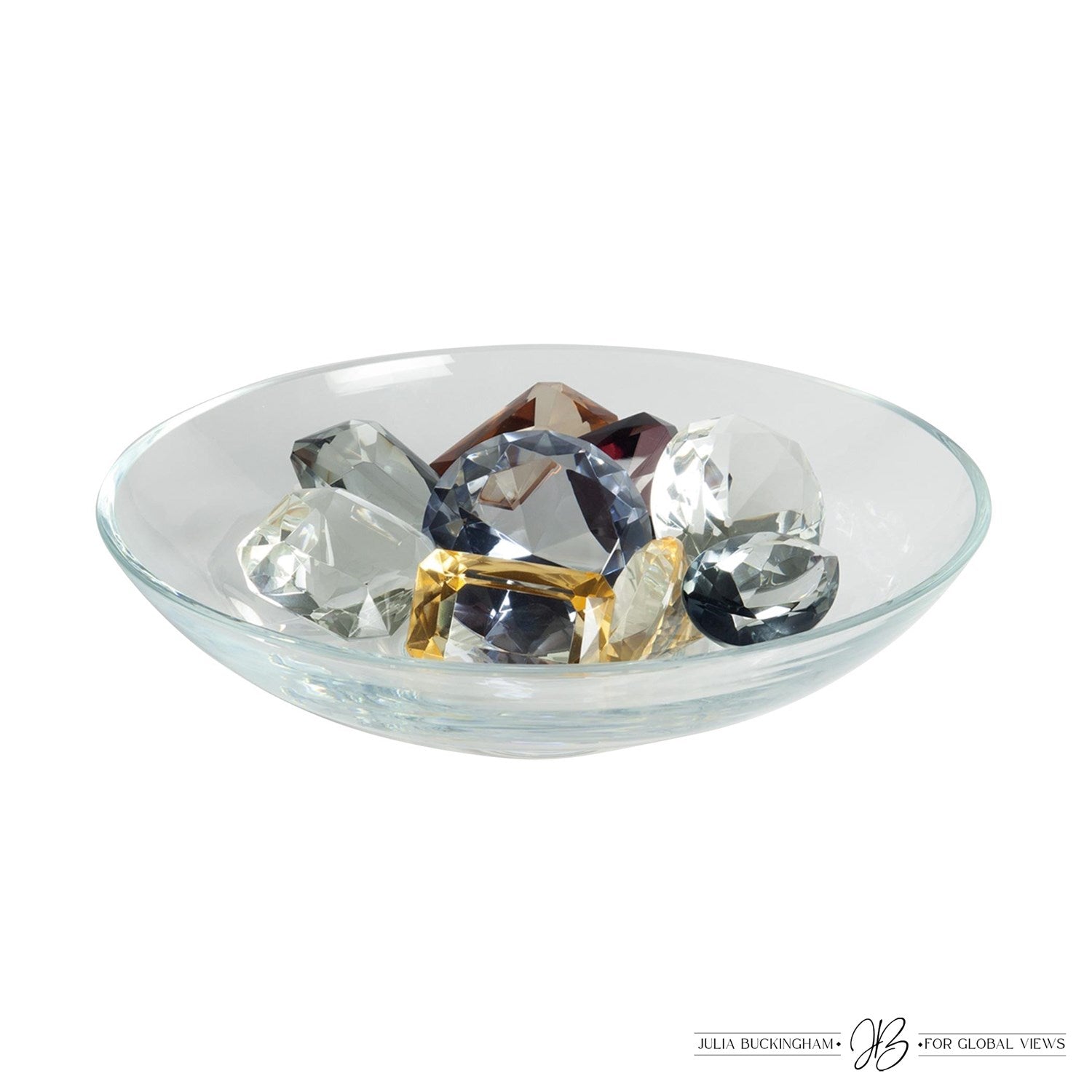 Clear Bowl w/9 Oxford Jewels-One of Each-Global Views-GVSA-JB8.80064-Decorative Objects-1-France and Son