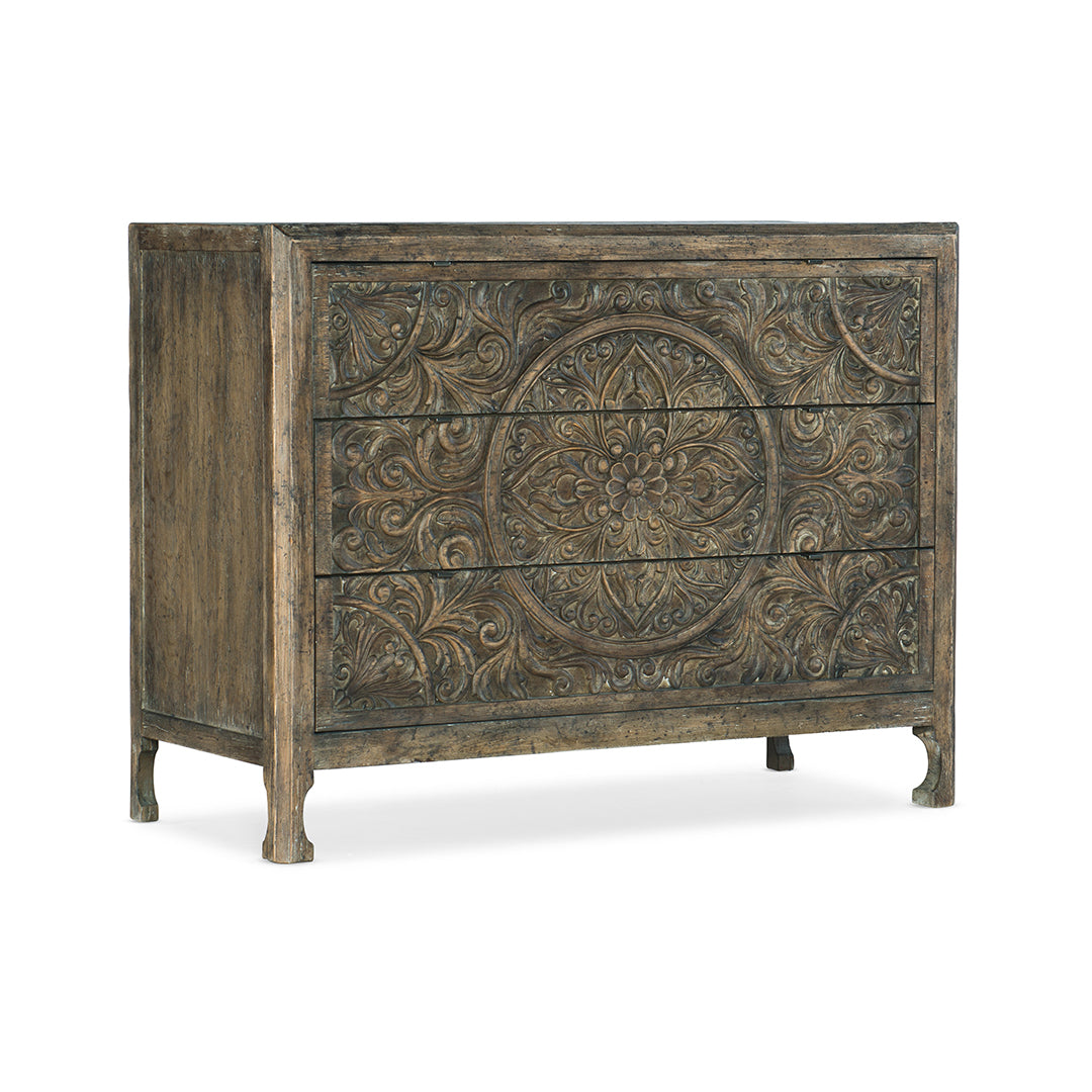 La Grange Lockhart Three-Drawer Accent Chest-Hooker-HOOKER-6960-50007-80-DressersWash Off-5-France and Son