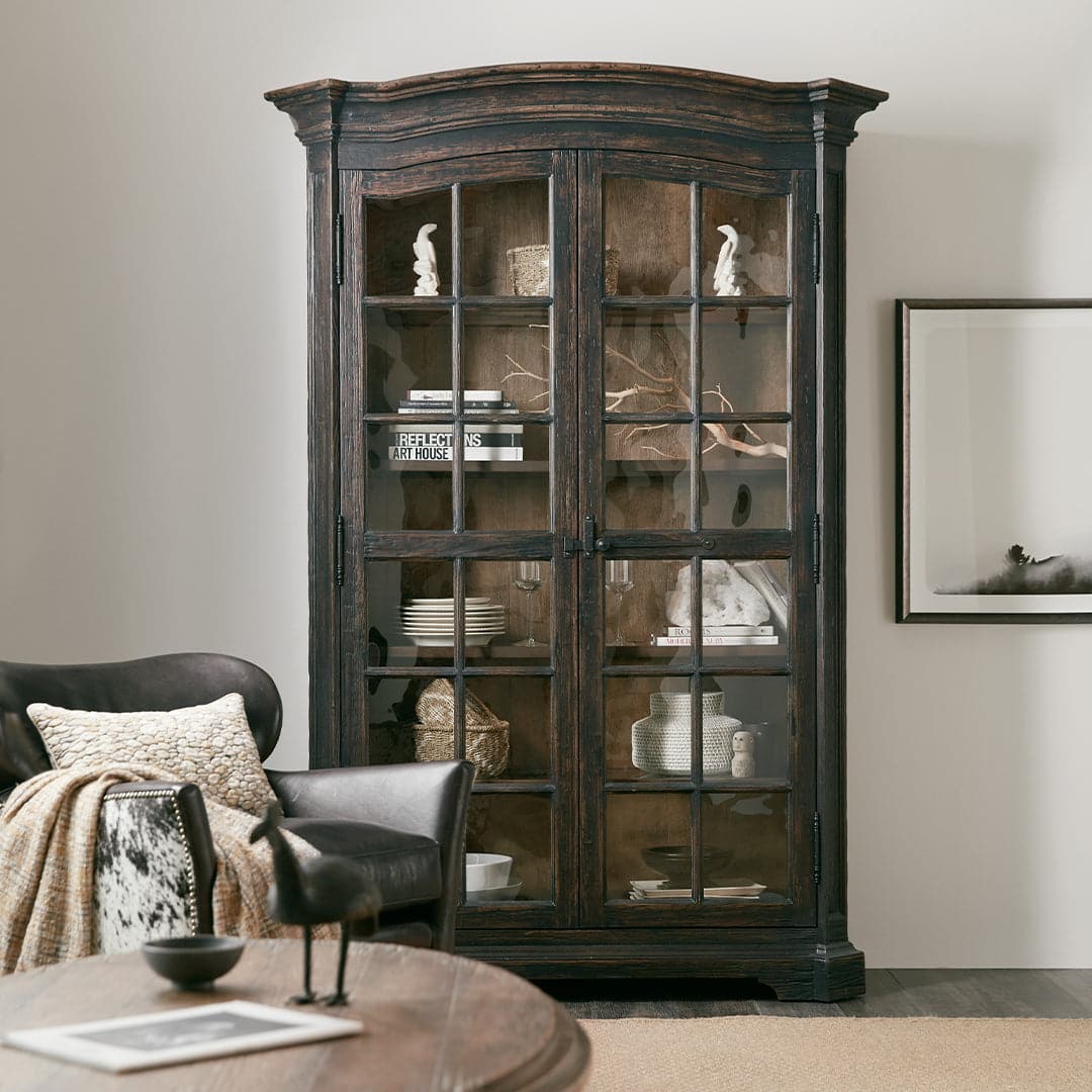 La Grange Mullins Prairie Display Cabinet-Hooker-HOOKER-6960-75906-89-Bookcases & Cabinets-2-France and Son