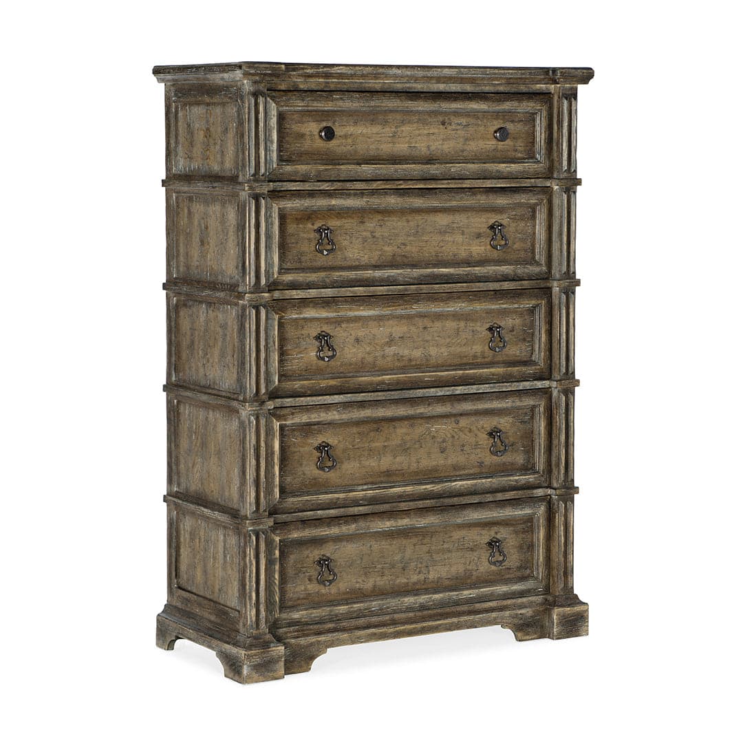 La Grange Ross Prairie Five Drawer Chest-Hooker-HOOKER-6960-90010-80-Dressers-1-France and Son