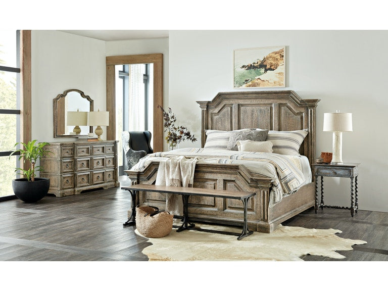 Bradshaw California King Panel Bed-Hooker-HOOKER-6960-90260-80-Beds-2-France and Son