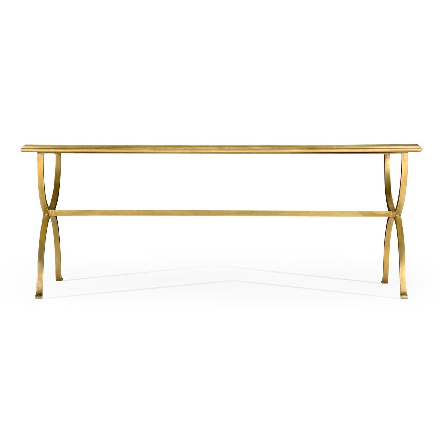 Églomisé & Gilded Iron Coffee Table-Jonathan Charles-JCHARLES-494060-G-GES-Coffee Tables-2-France and Son