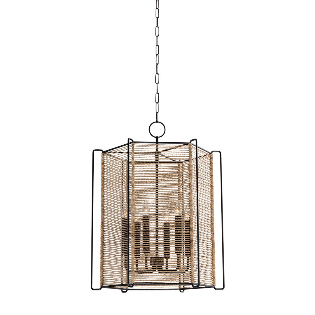 Ramon 6 Light Lantern-Troy Lighting-TROY-F9822-TBK-Pendants-1-France and Son