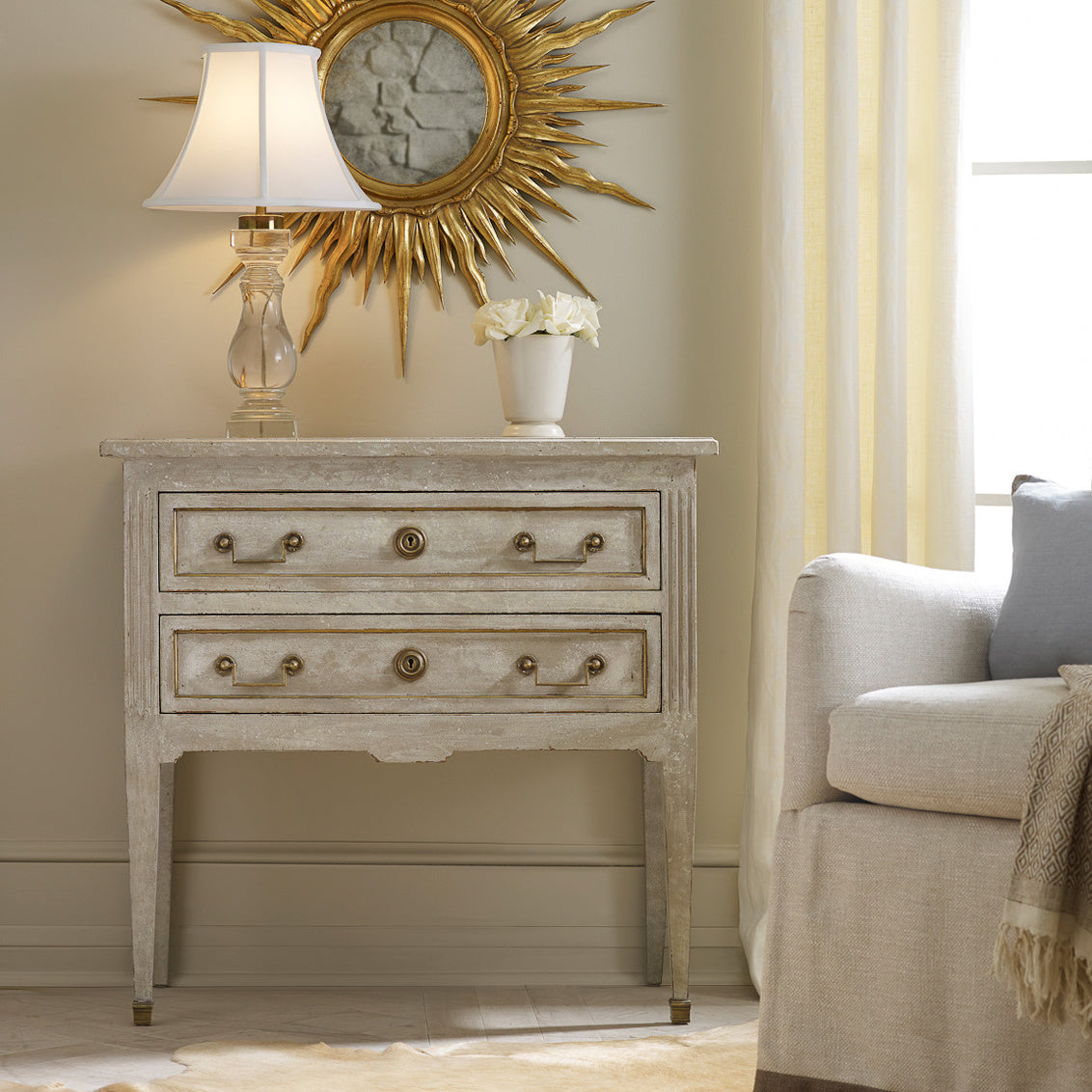 Manor House Chest-Antique Grey-Modern History-MODERN-MH550F01-Side Tables-1-France and Son