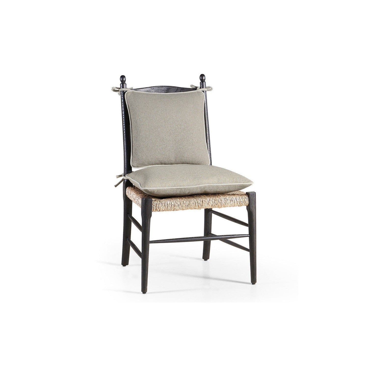 Doppler Ladder Back Side Chair-Jonathan Charles-JCHARLES-003-2-100-EBO-Dining ChairsEbonized Black-1-France and Son