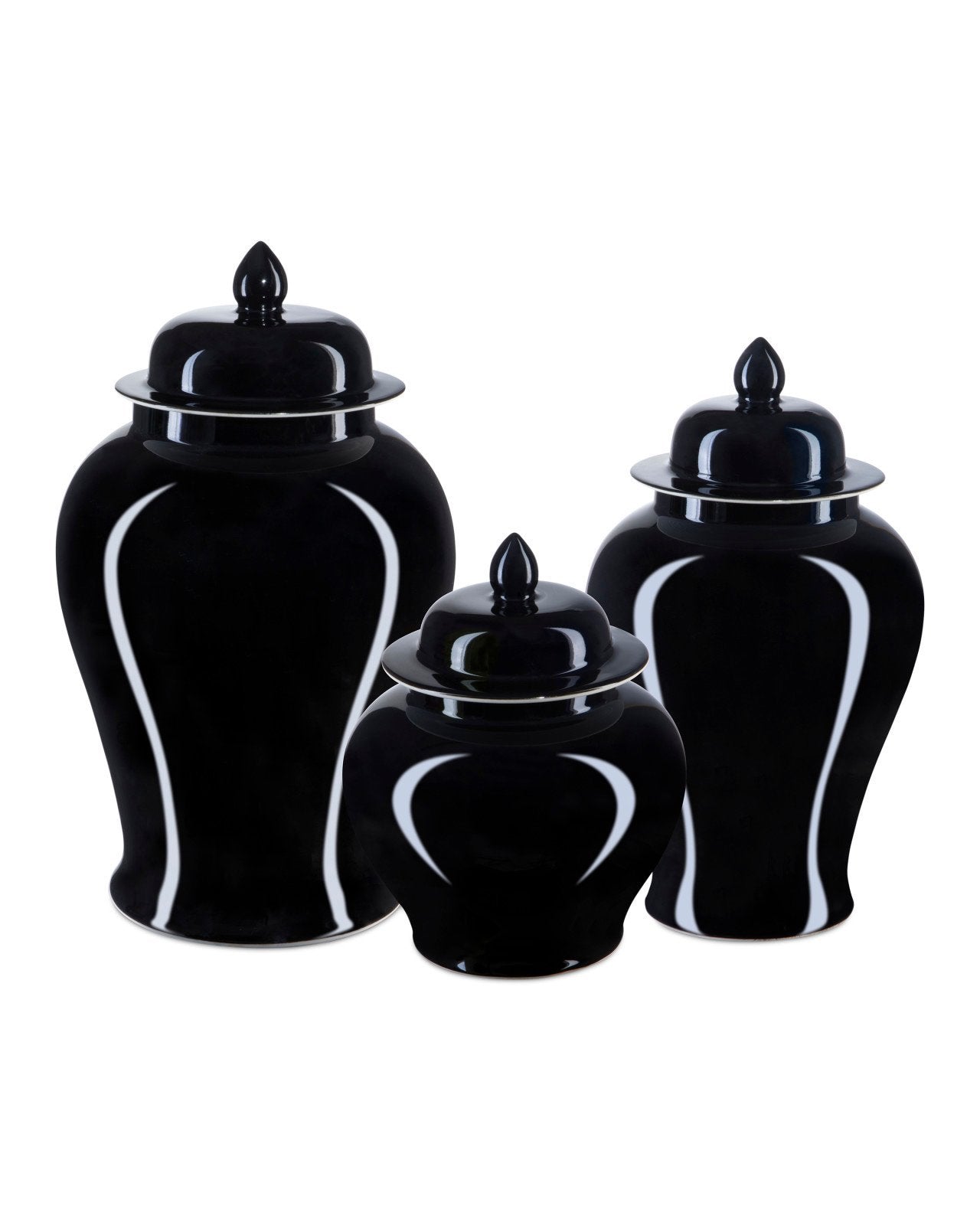 Imperial Black Small Temple Jar