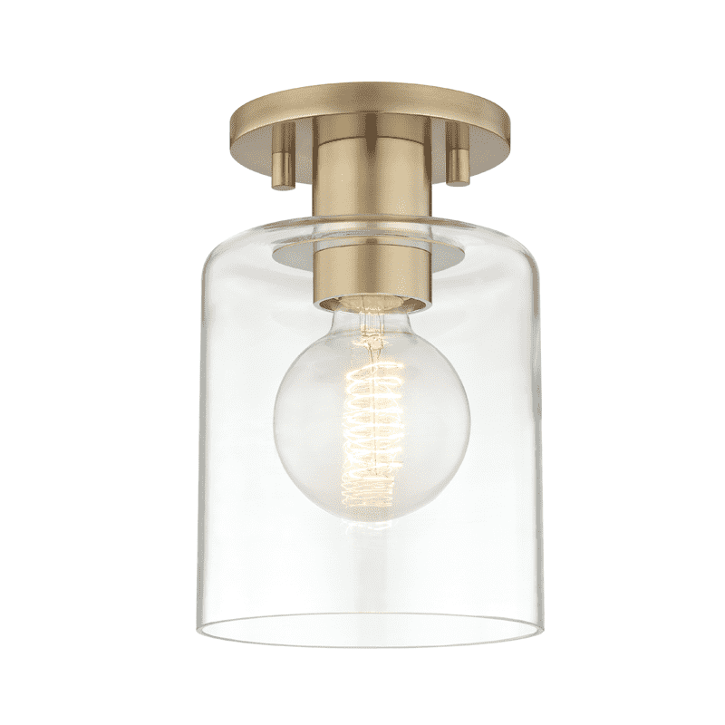 Neko 1 Light Semi Flush-Mitzi-HVL-H108601-AGB-Bathroom LightingAged Brass-1-France and Son