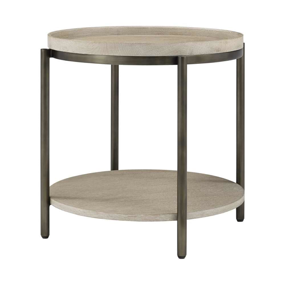 Repose Round Side Table-Theodore Alexander-THEO-TA50136.C322-Side TablesGrey Oak-24"W-3-France and Son