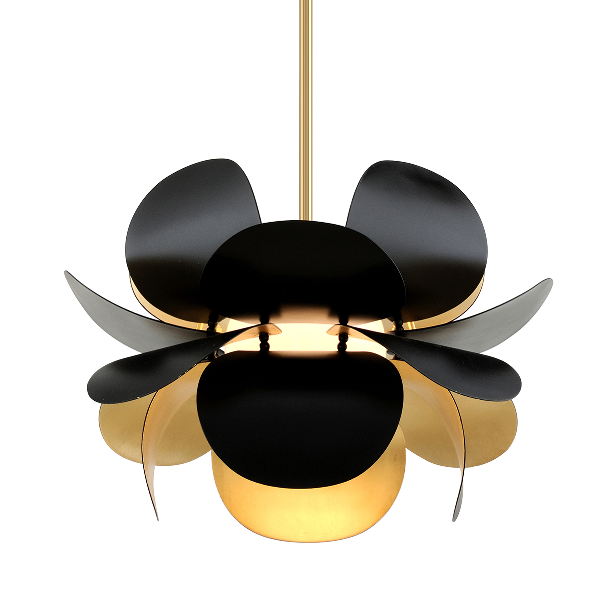 Ginger 1 Light Pendant-Corbett Lighting-CORBETT-308-41-PendantsBlack-1-France and Son