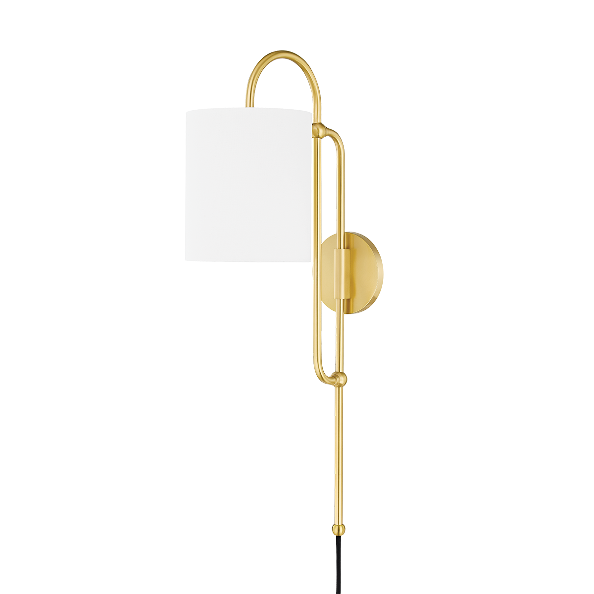 Caroline 1 Light Portable Wall Sconce-Mitzi-HVL-HL641201-AGB-Outdoor Wall SconcesAged Brass-1-France and Son