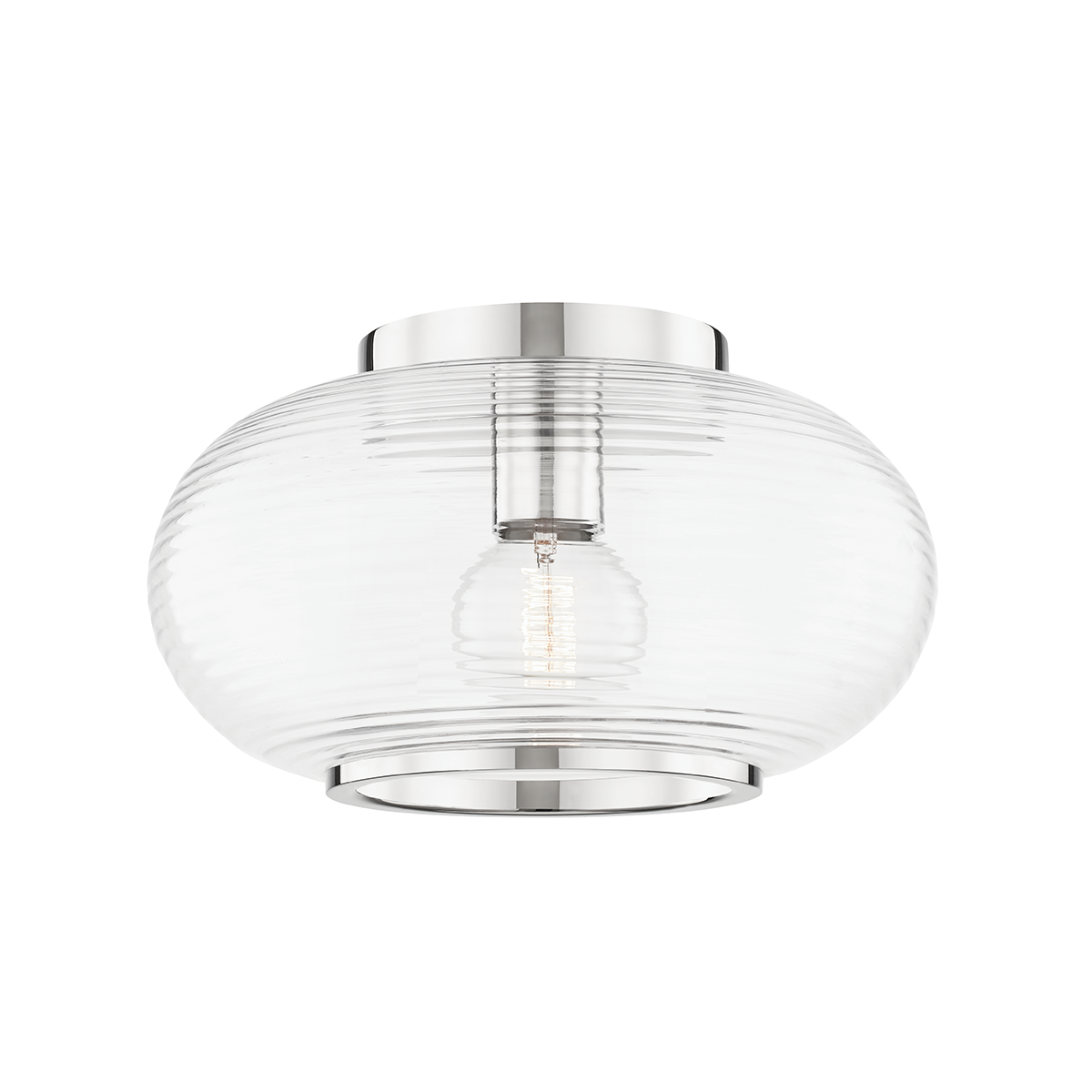 Maggie 1 Light Flush Mount-Mitzi-HVL-H418501-PN-Flush MountsPolished Nickel-3-France and Son