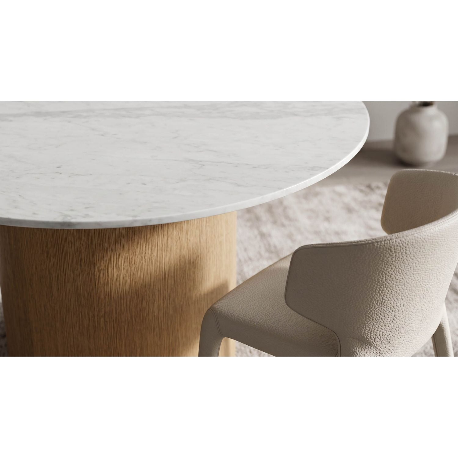 Oslo Quartz Round Dining Table