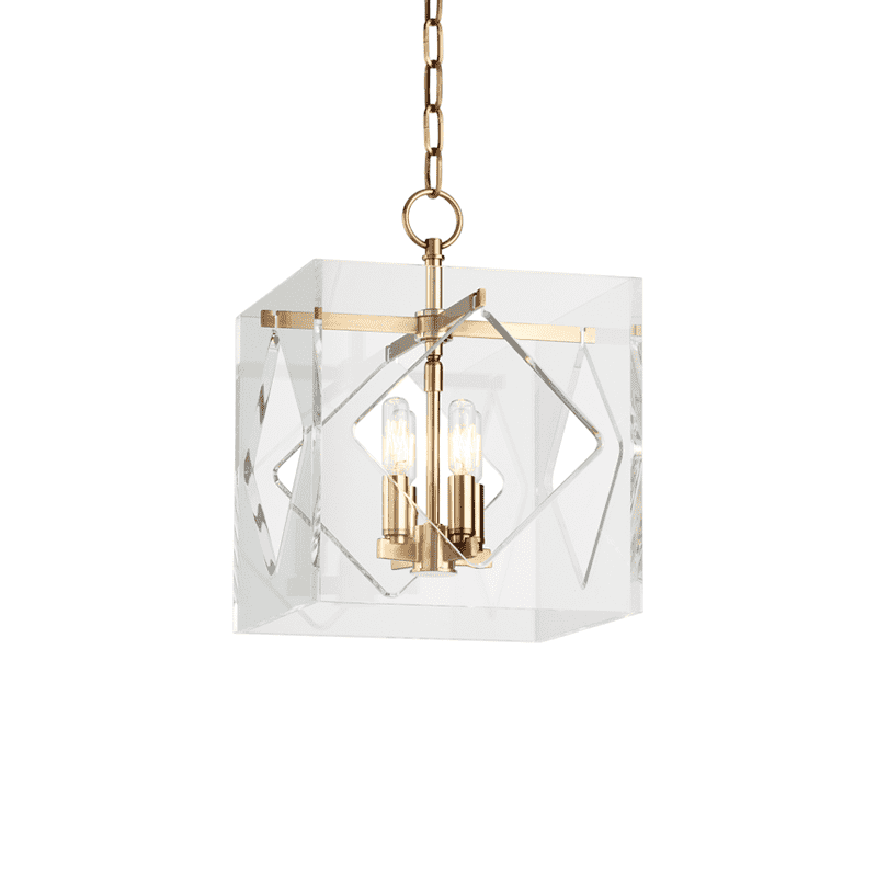 Travis 4 Light Pendant-Hudson Valley-HVL-5912-AGB-PendantsAged Brass-2-France and Son