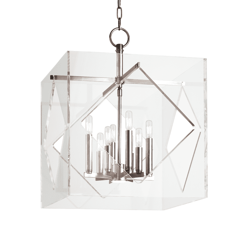 Travis 8 Light Pendant-Hudson Valley-HVL-5920-PN-PendantsPolished Nickel-1-France and Son