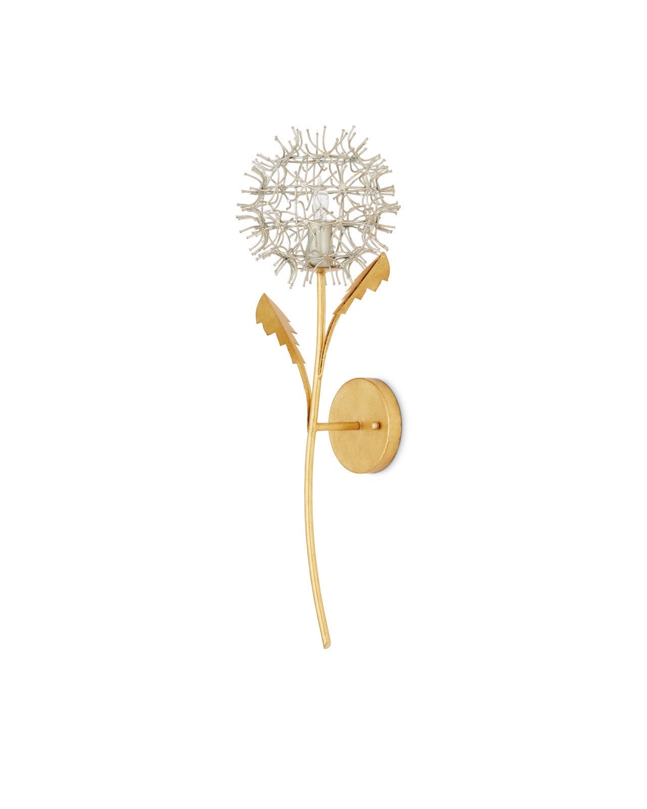 Dandelion Silver & Gold Wall Sconce