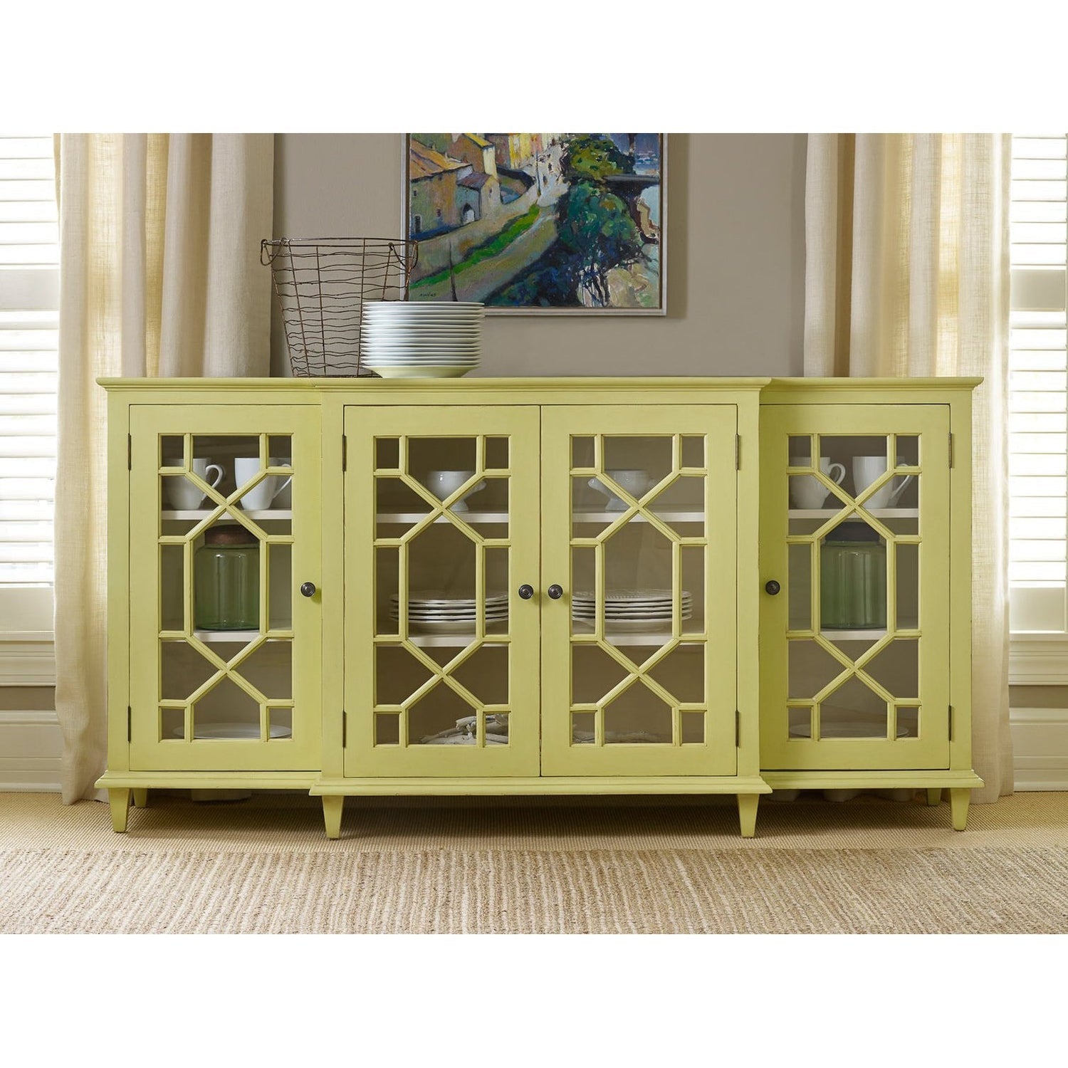 Portland Sideboard With Glass Doors-Somerset Bay Home-SBH-SB253-Sideboards & Credenzas-1-France and Son