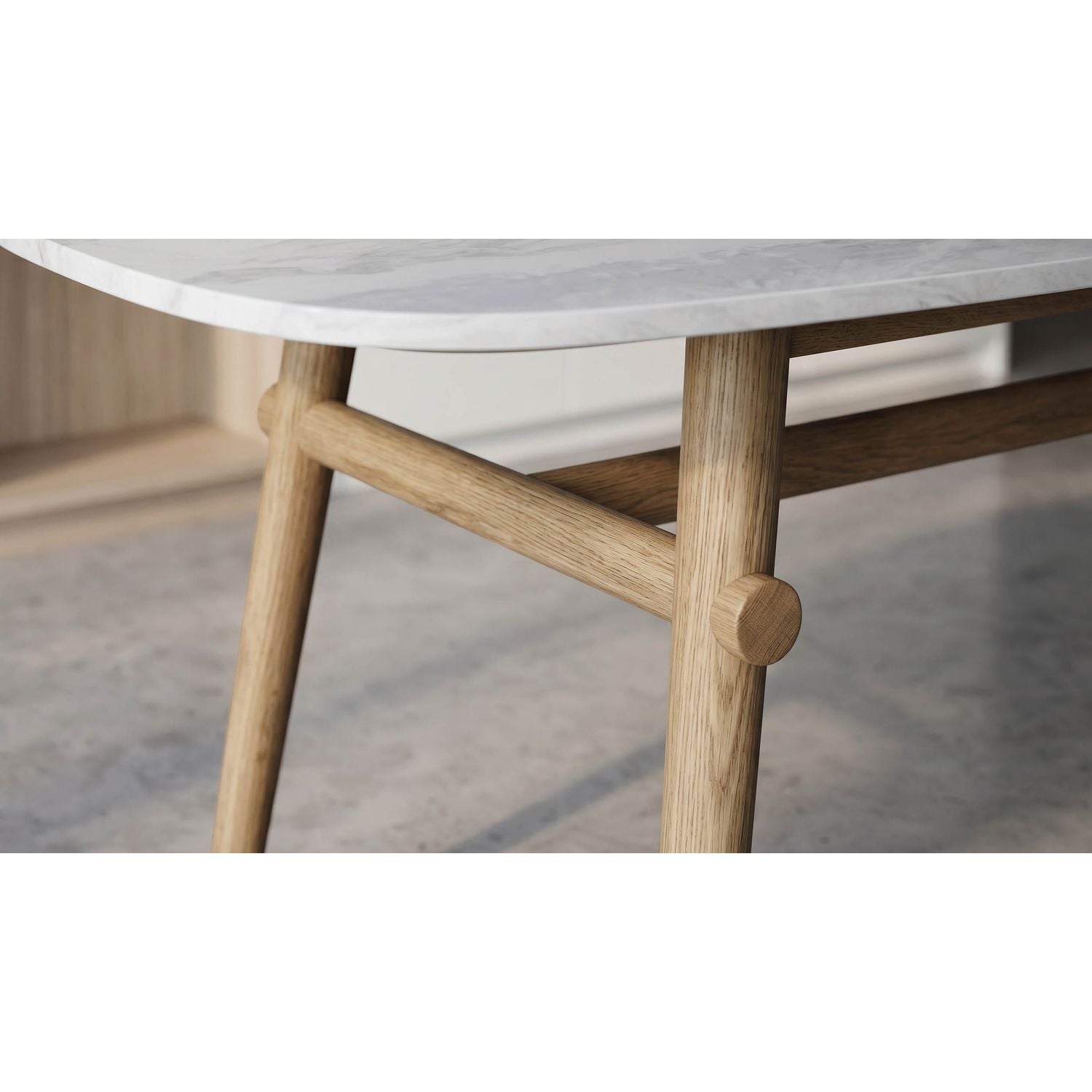 Madrid Quartz Oval Dining Table