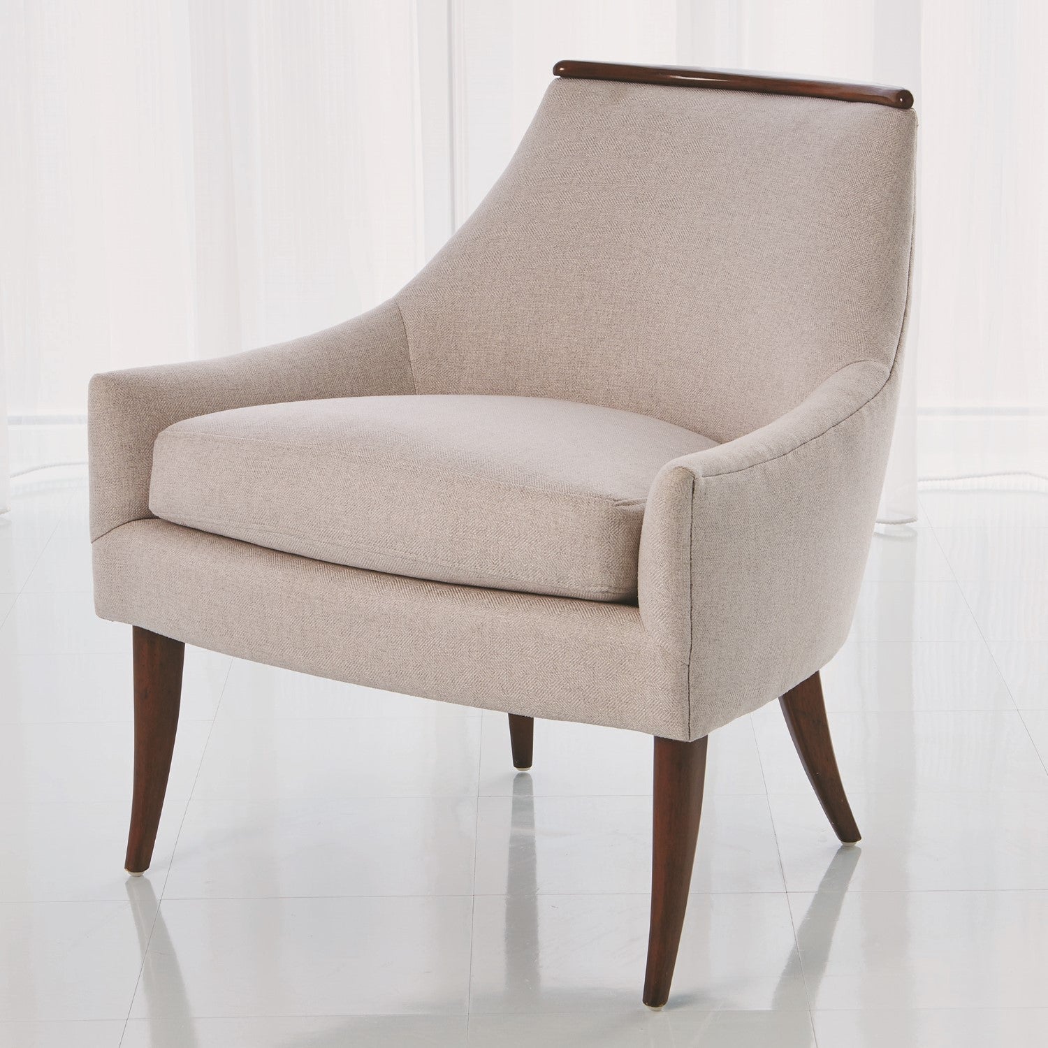 Boomerang Chair-Global Views-GVSA-7.20128-MUSLIN-Lounge ChairsCandid Fleece - Muslin-7-France and Son