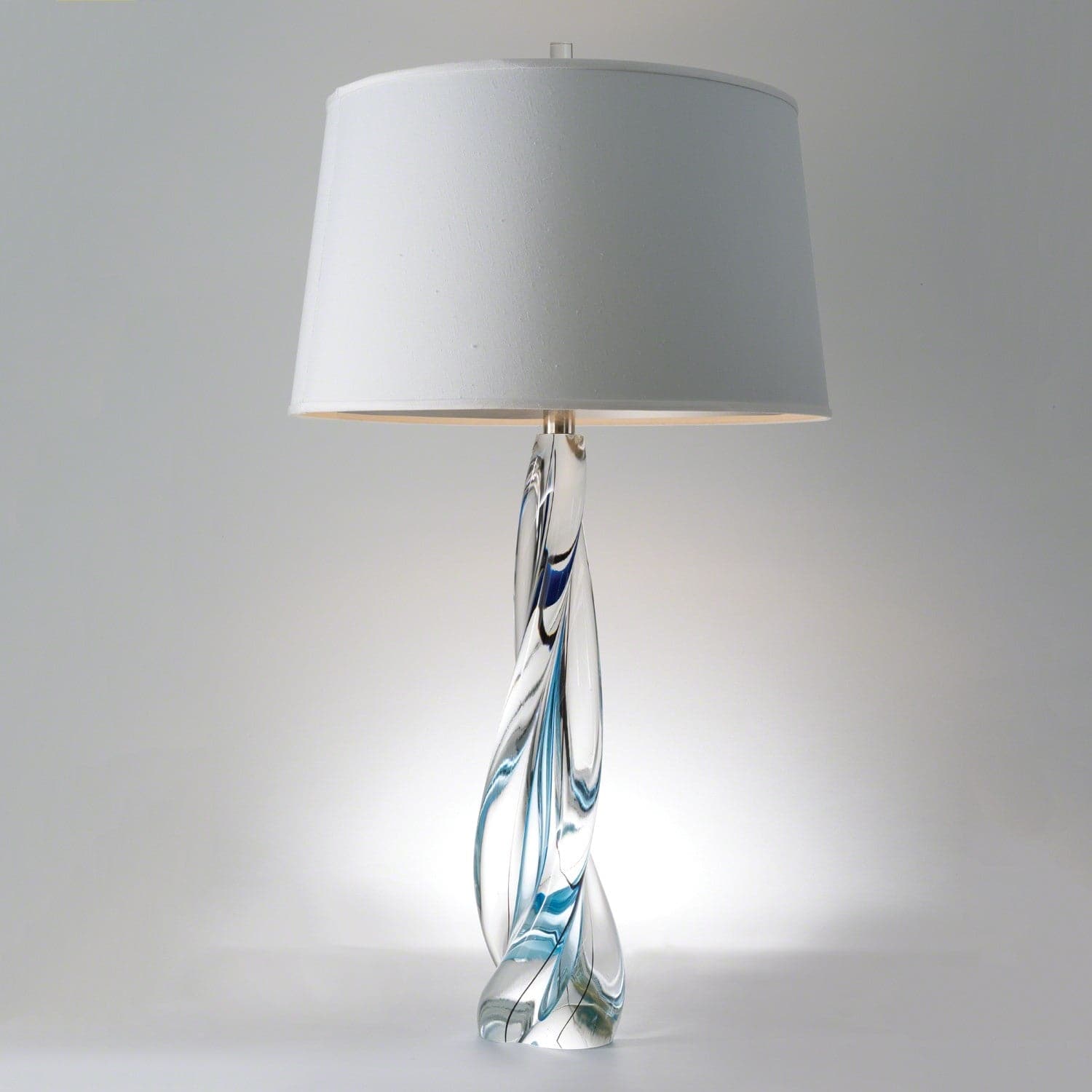 Ocean Twist Lamp-Global Views-GVSA-7.60088-Table LampsOcean Twist Lamp With Silk Shade-1-France and Son
