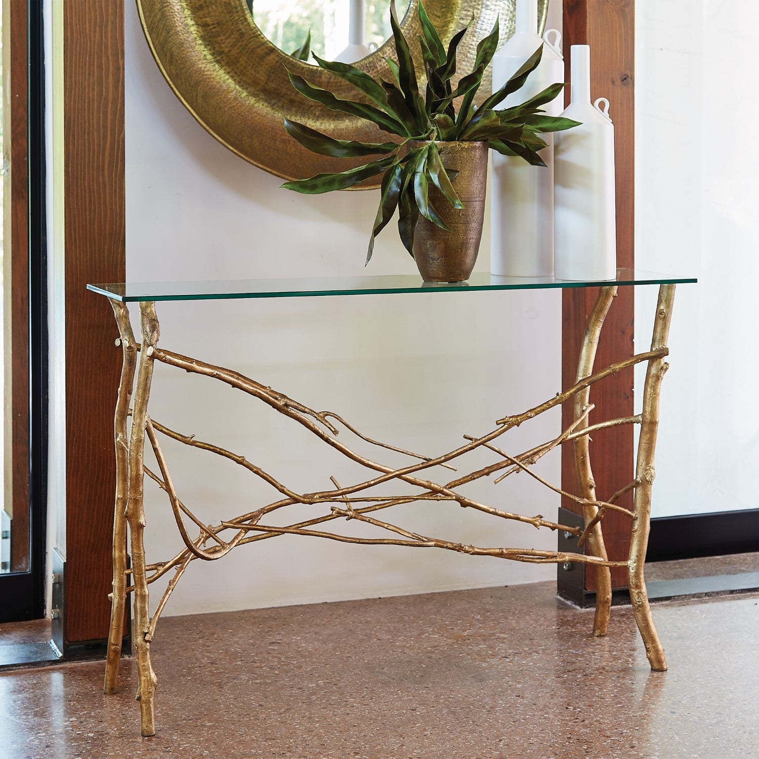 Twig Console - Gold Leaf-Global Views-GVSA-7.80566-Console Tables-2-France and Son