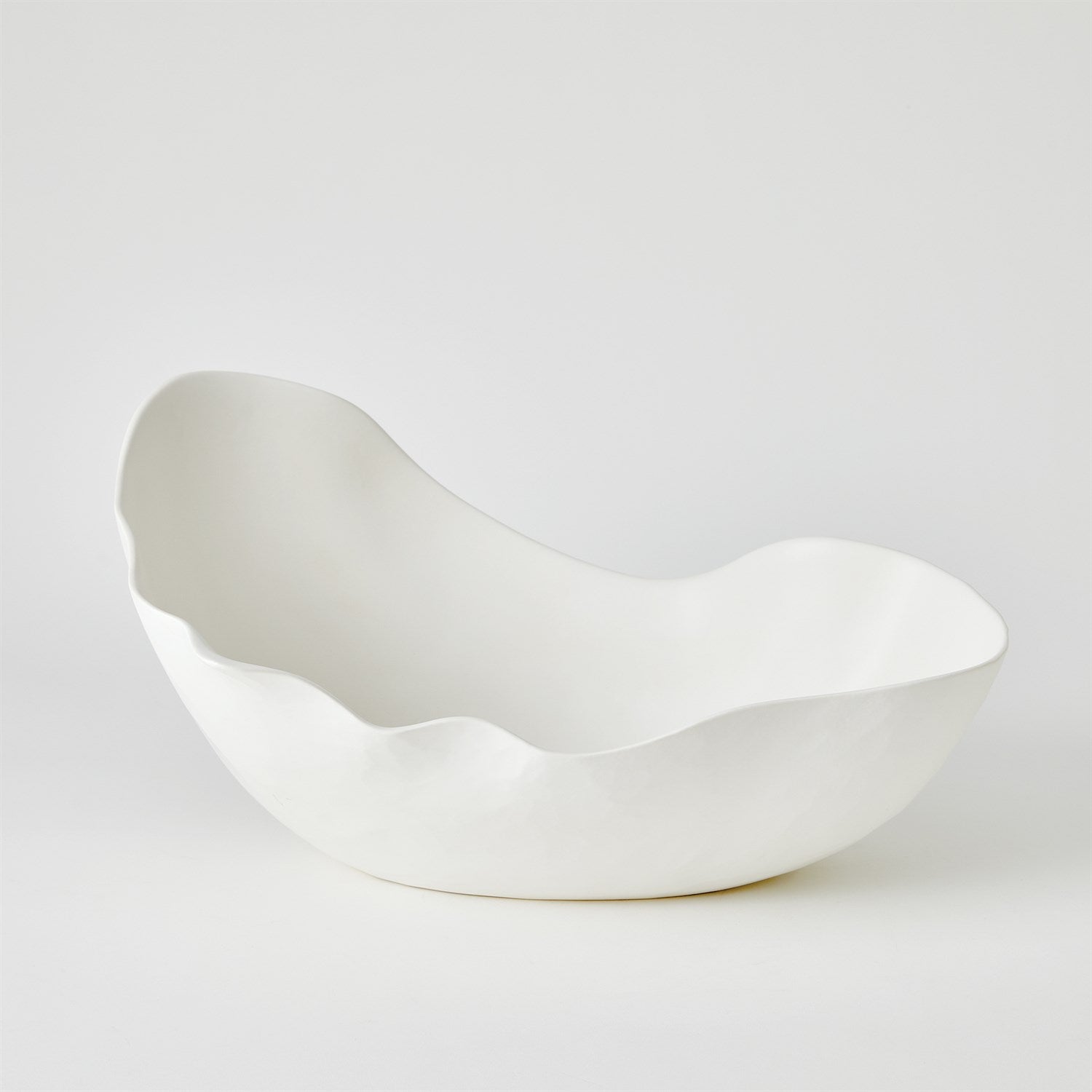 Horn Bowl - Matte White-Global Views-GVSA-1.10888-Bowls-1-France and Son