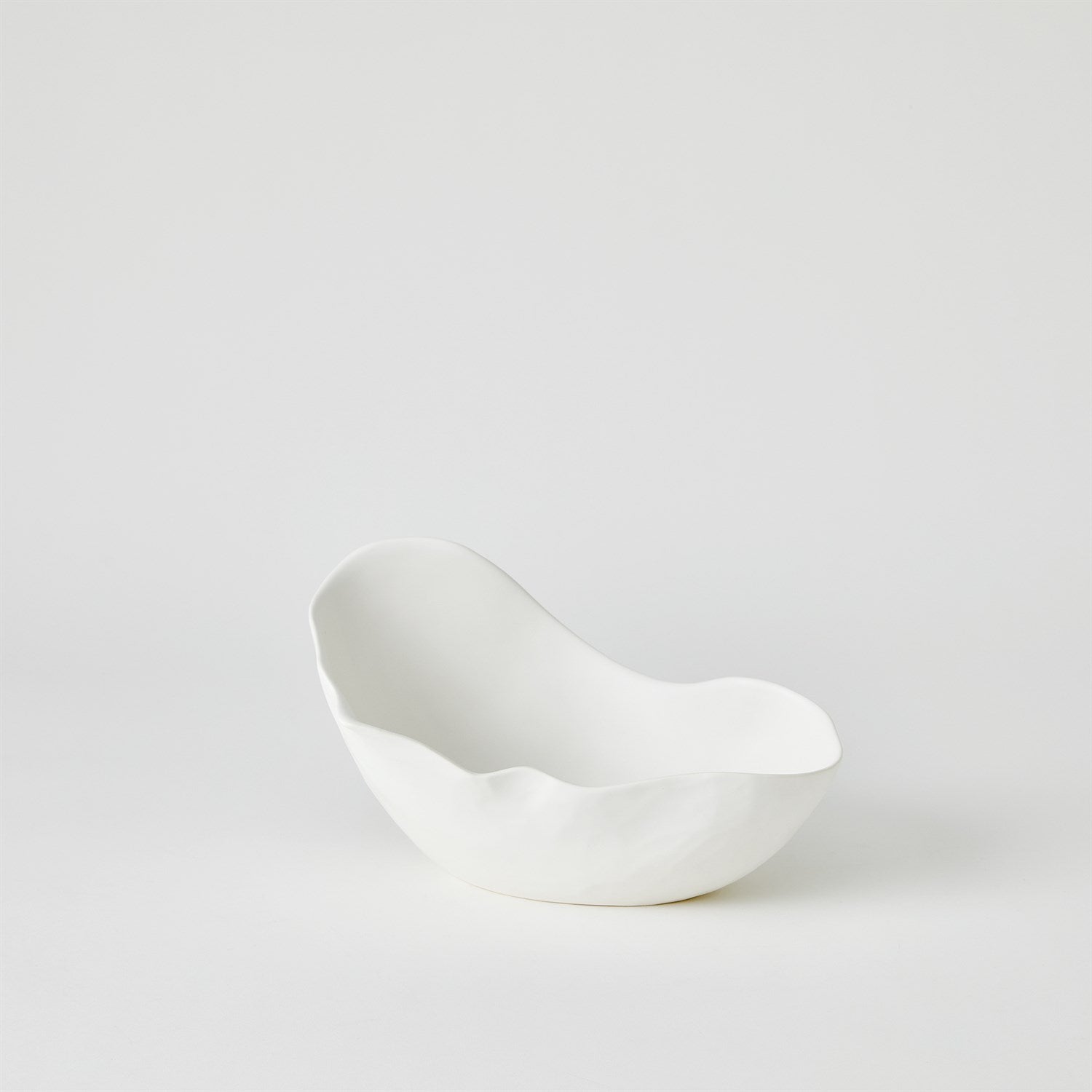 Horn Bowl - Matte White-Global Views-GVSA-1.10890-BowlsSmall-Matte White-4-France and Son