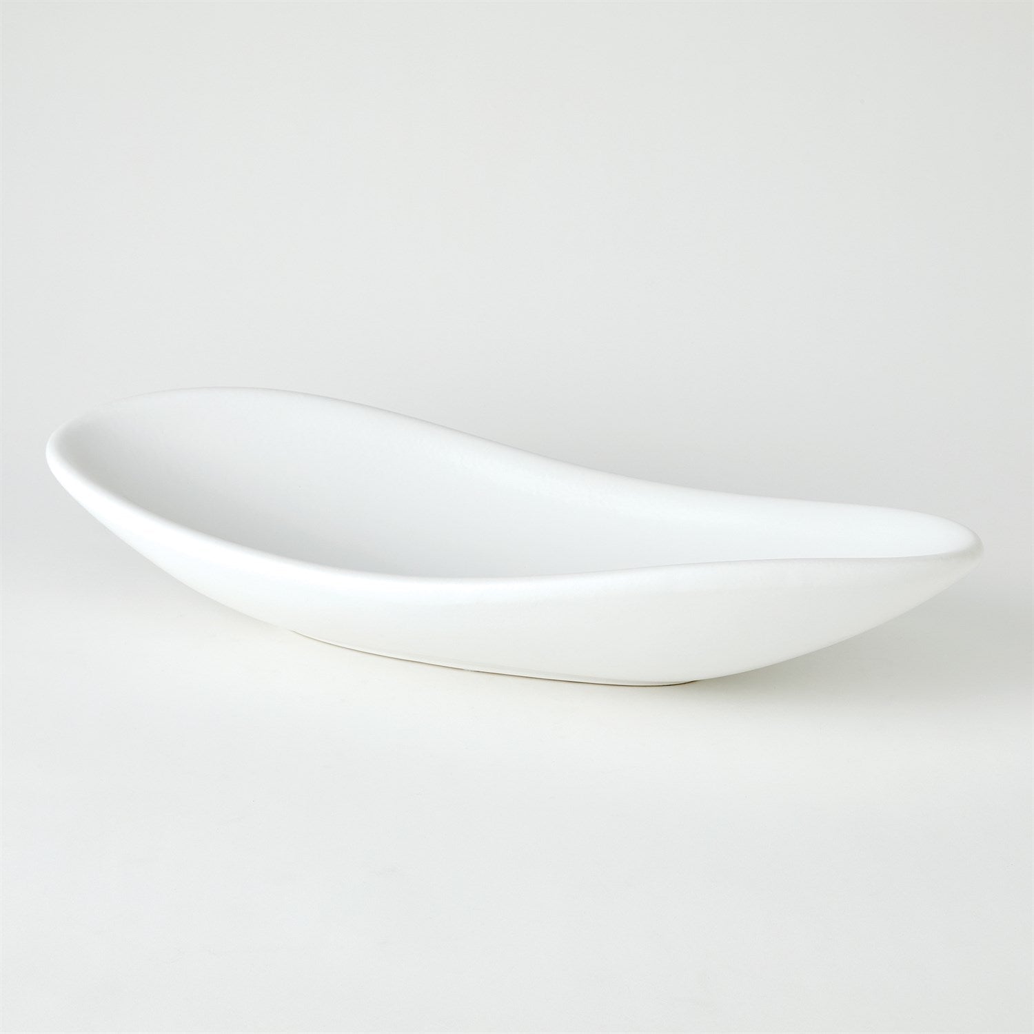 Oblong Platter Bowl-Global Views-GVSA-1.10908-Decorative ObjectsMatte White-1-France and Son