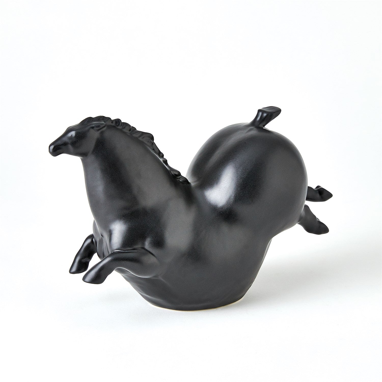 Horse Collection-Global Views-GVSA-1.10912-Decorative ObjectsMatte Black-Friesian Horse-6-France and Son