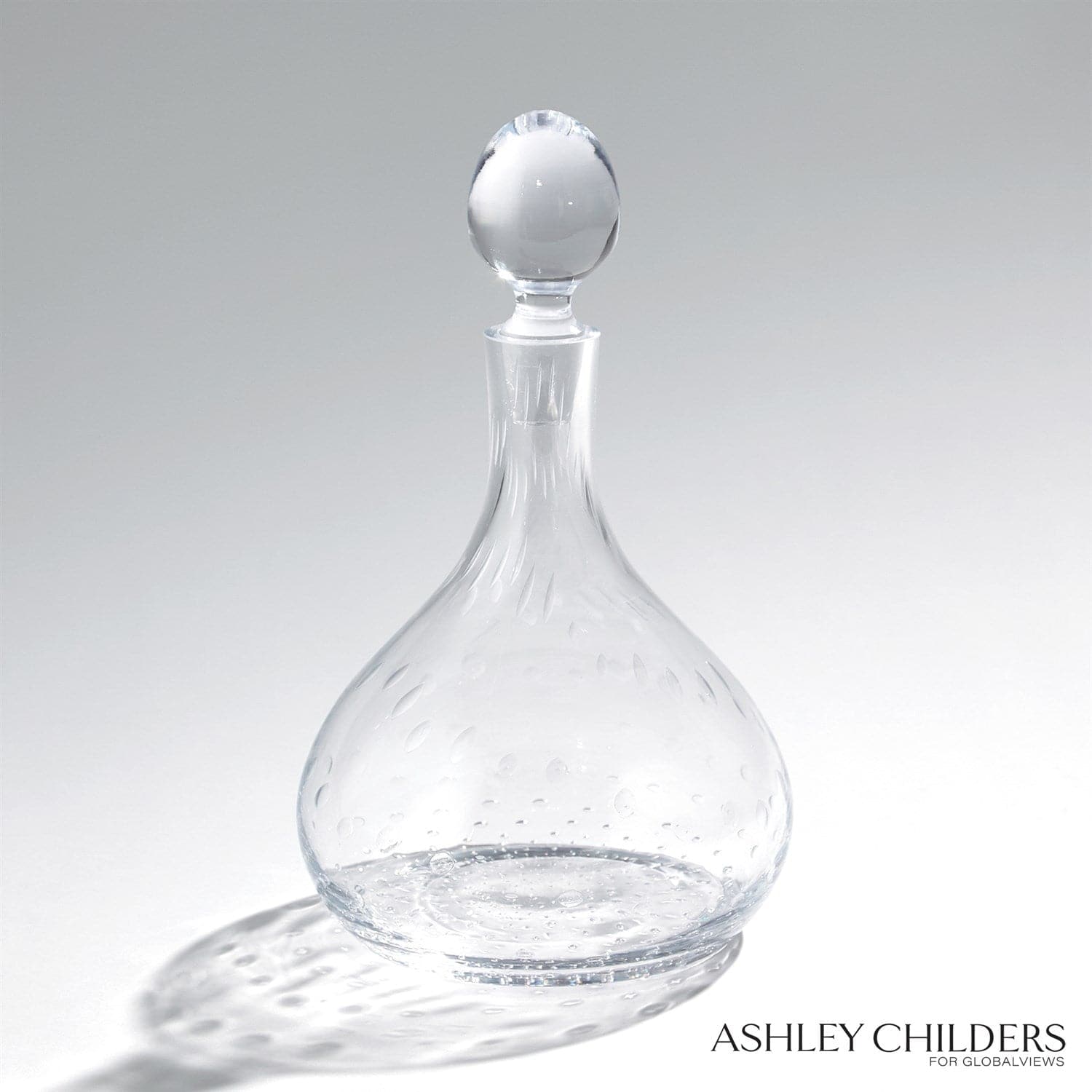 Hamish Decanter & Pitcher - Clear Seeded-Global Views-GVSA-ASH6.60042-DecorDecanter-1-France and Son