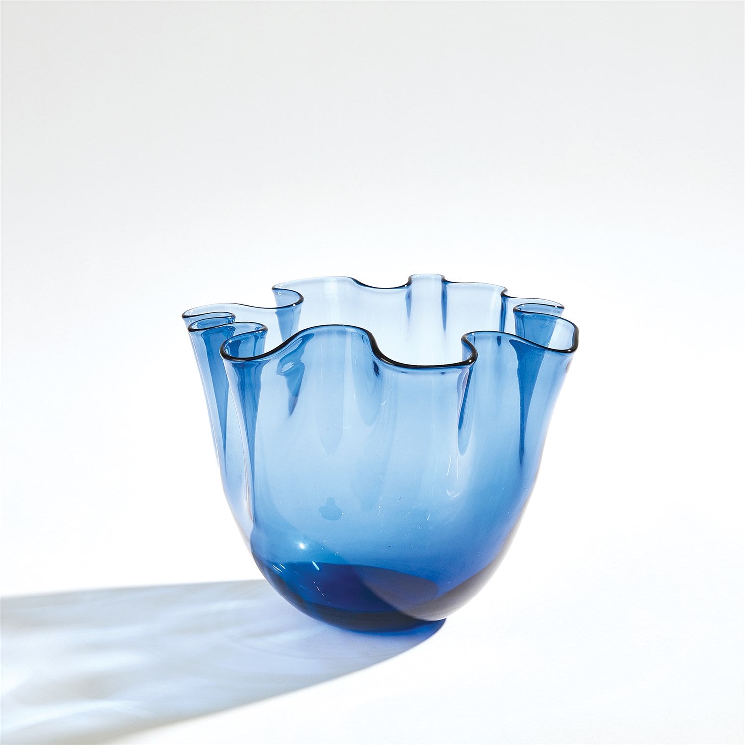 Handkerchief Vase-Global Views-GVSA-3.31771-VasesSmall-Blue-6-France and Son