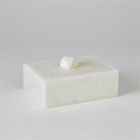 Facet Knob Box - White