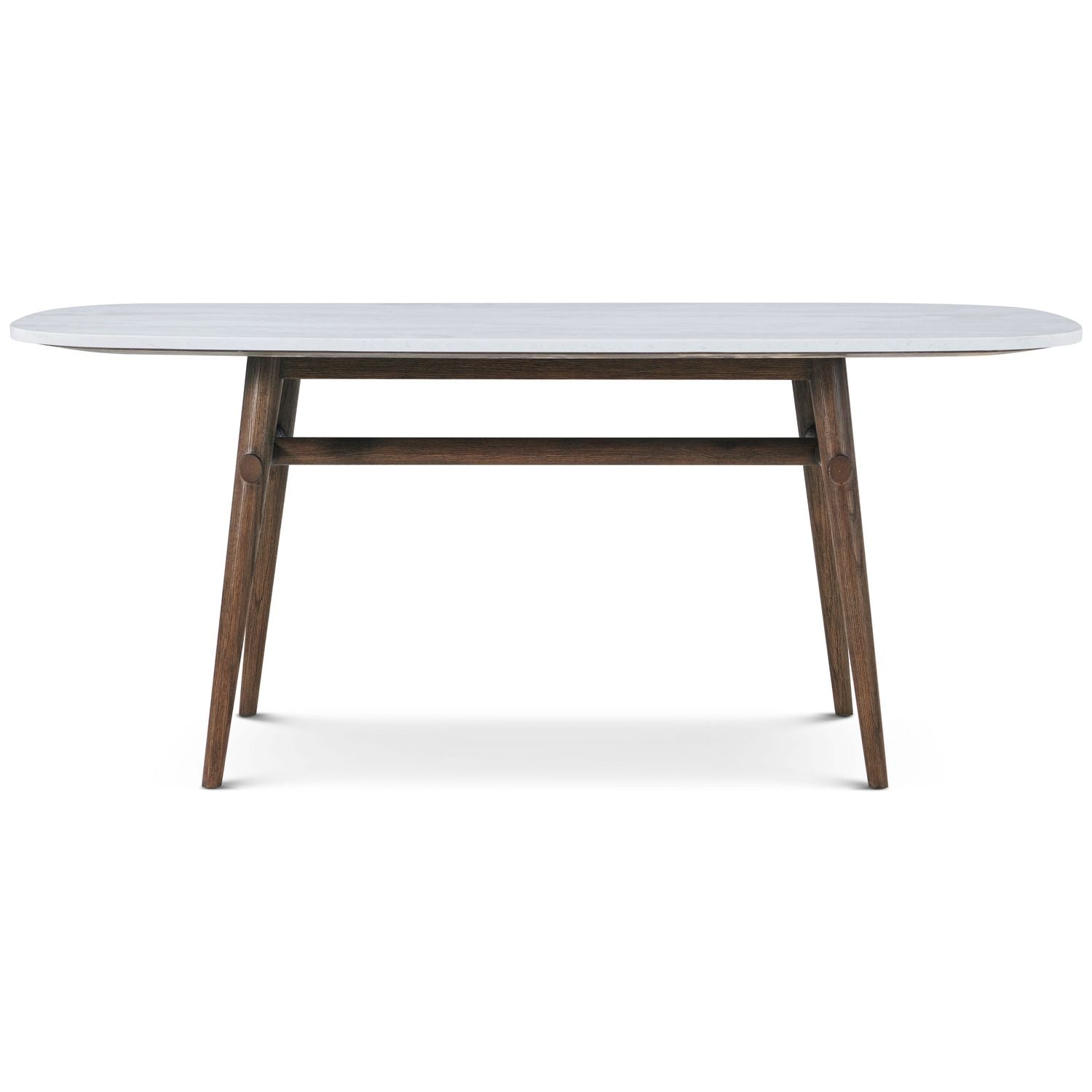 Madrid Quartz Oval Dining Table - Demi / Brown