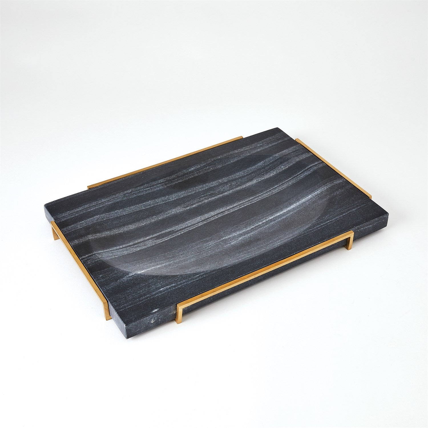 Overture Tray-Global Views-GVSA-7.91552-TraysBlack Marble-3-France and Son